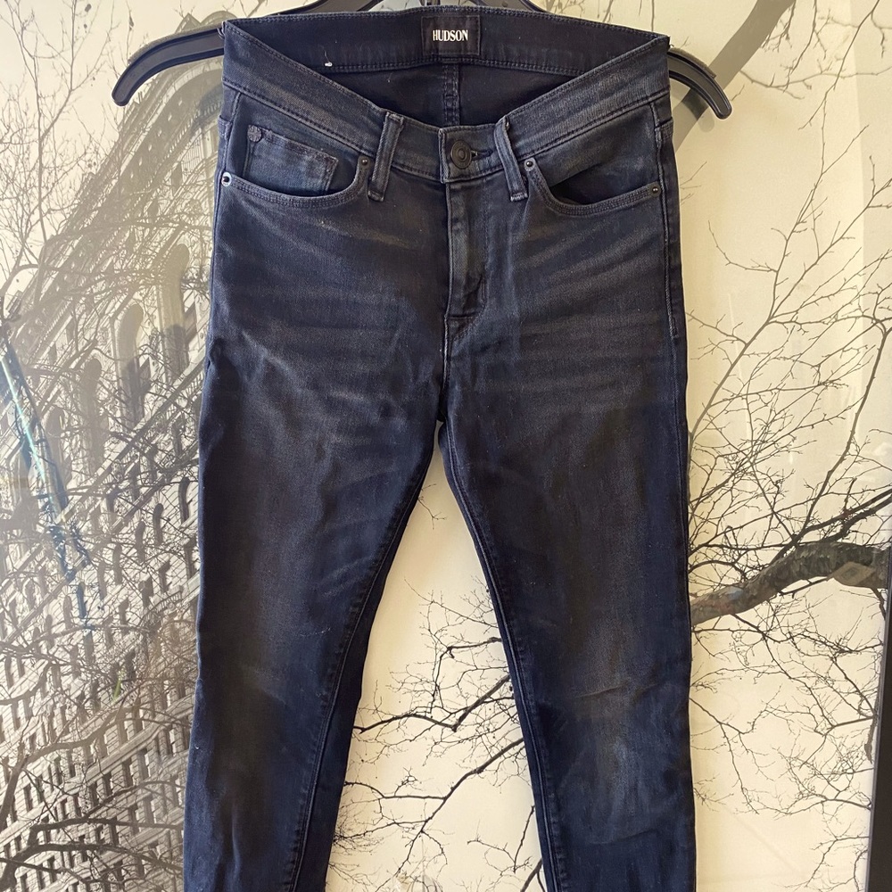 Hudson black faded denim size 24